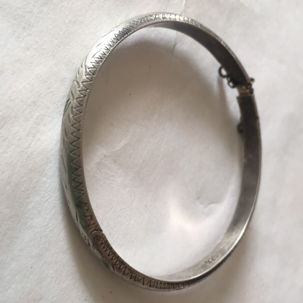 Small Sterling Silver Bangle - image 1